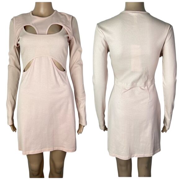 Dion Lee Dresses & Skirts - New Dion Lee Bodycon Cutout Tee Blush Pink Party Dress